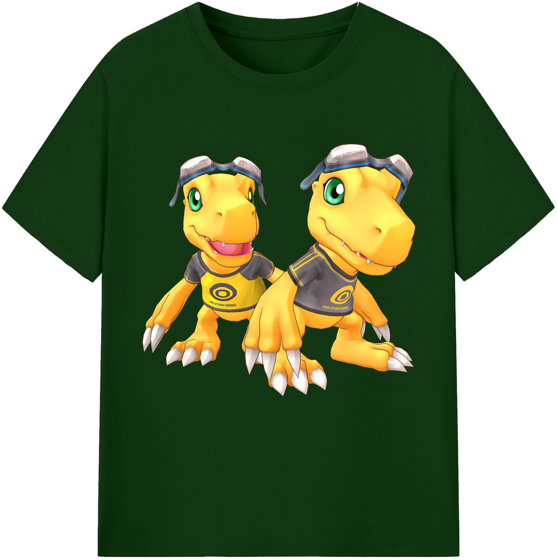 （画像用） Digimon デジタルモンスター/デジモン 綿100％半袖Tシャツ（フロントプリント）